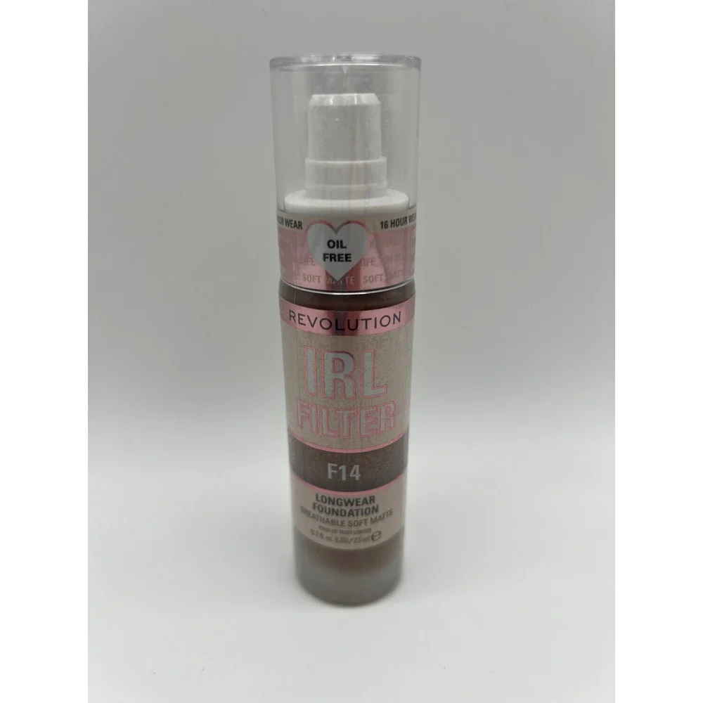 Makeup Revolution IRL Filter Longwear Foundation F14 Soft Matte Oil Free 0.7oz